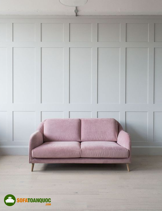 ghế sofa màu hồng nhẹ nhàng cho người mệnh thổ